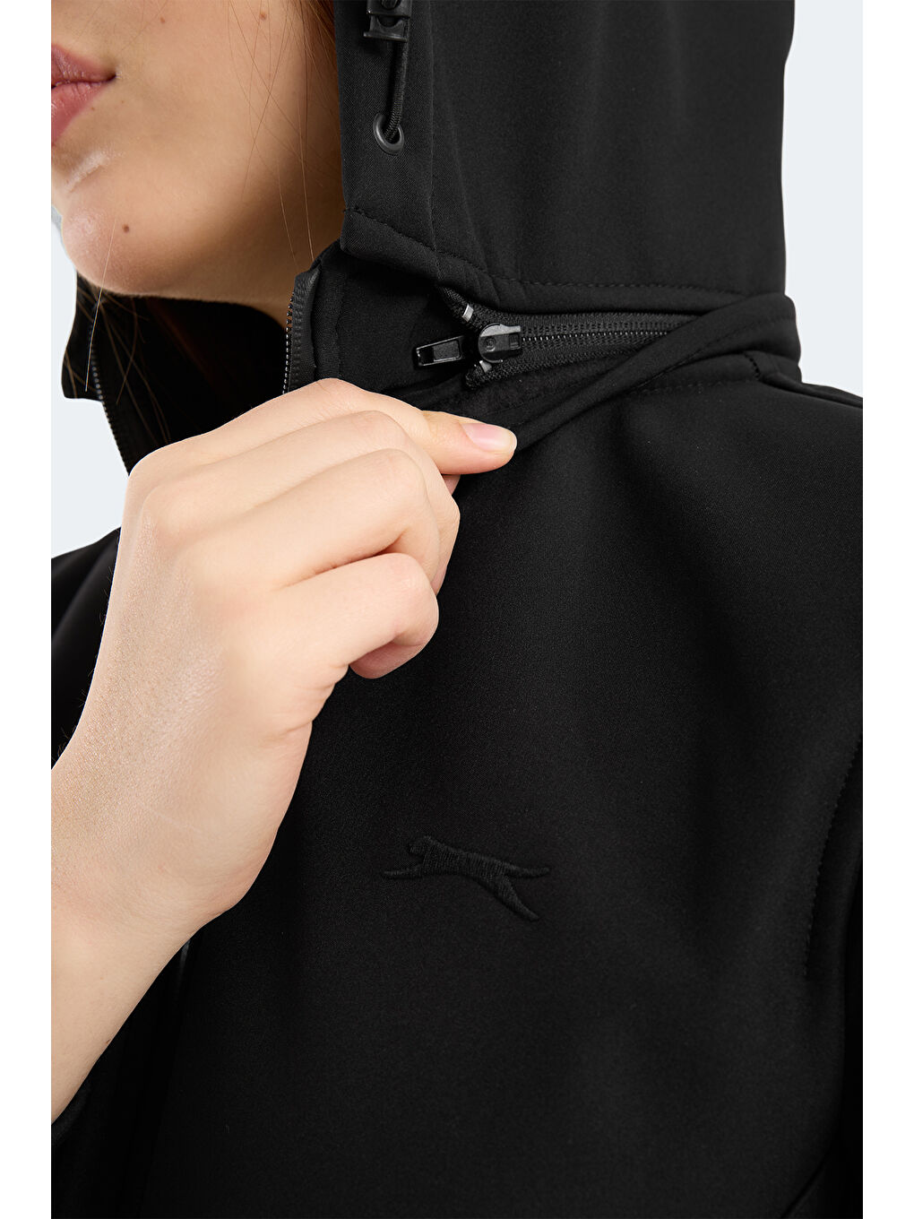 HEAT CONTROL Kadın Çıkarılabilir Kapüşonlu Siyah Mont & Kaban-4