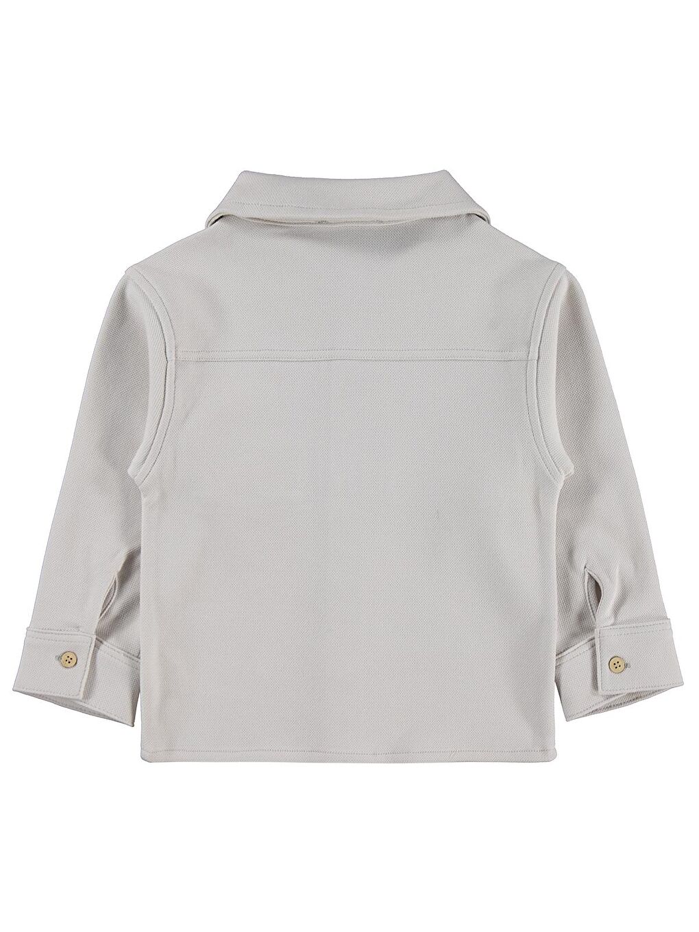 Bej Boys Basic 2-5 Yaş Gömlek - Koyu Taş Rengi-1