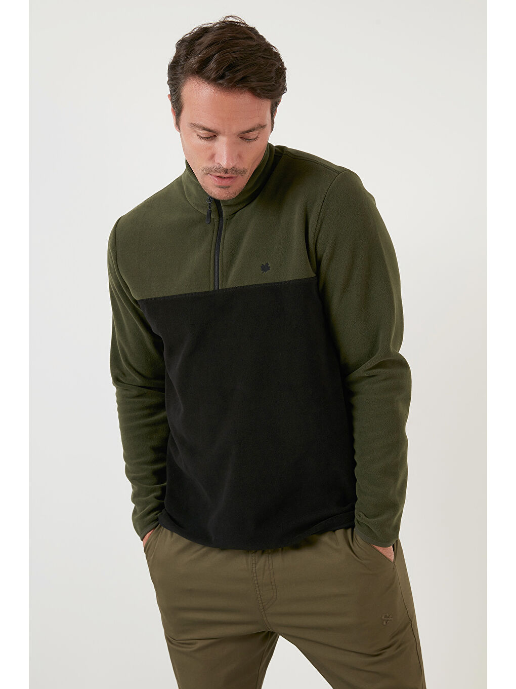 Gri Regular Fit Anti-Pilling Tüylenme Yapmayan Dik Yaka Şardonlu 2'li Paket Polar 5906016S2-2