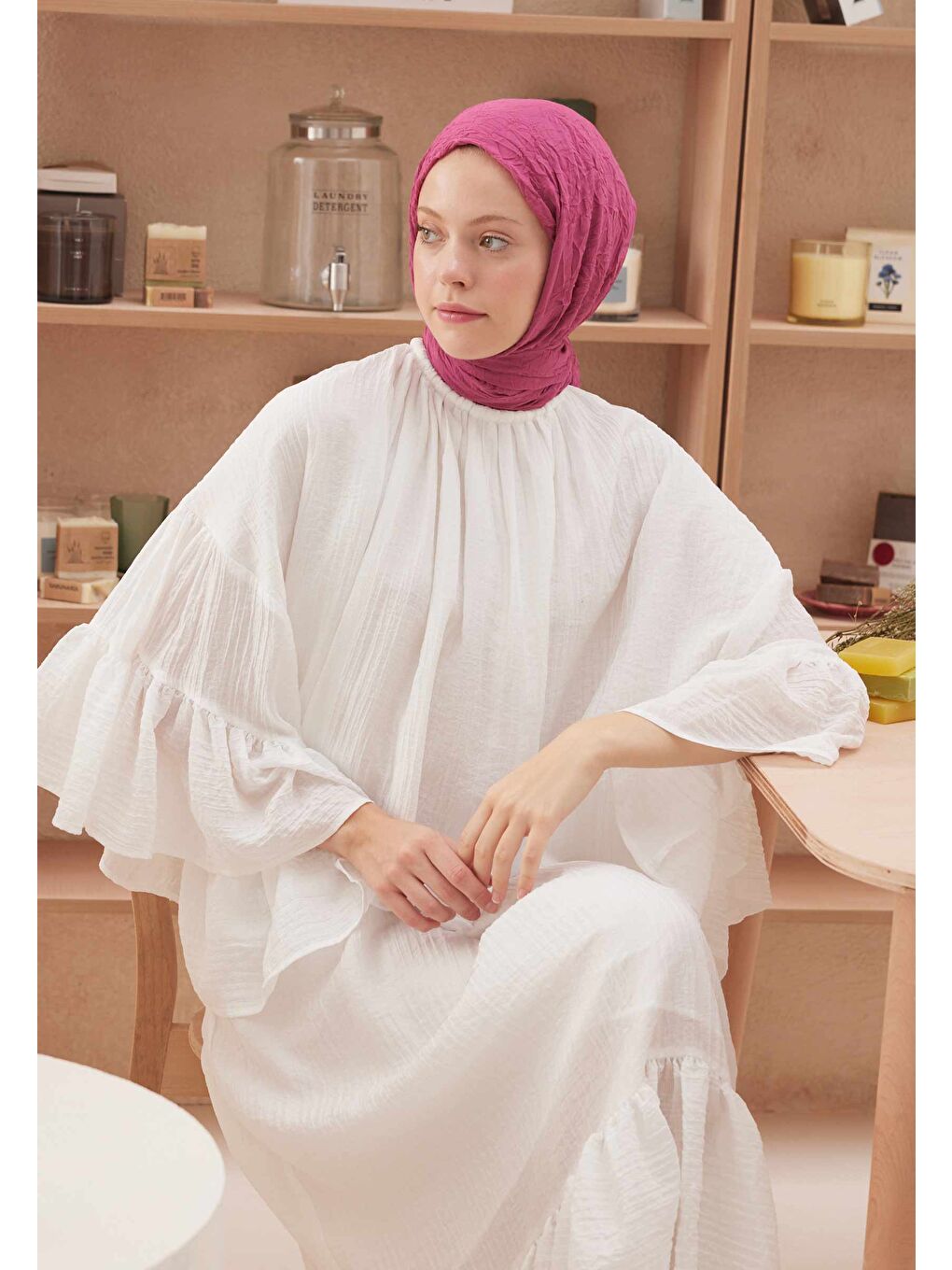 Vual Crash Şal Pembe Rüya-1