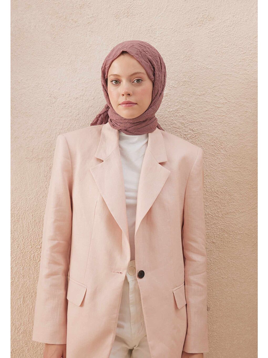 Vual Crash Şal Gül Pembe-2