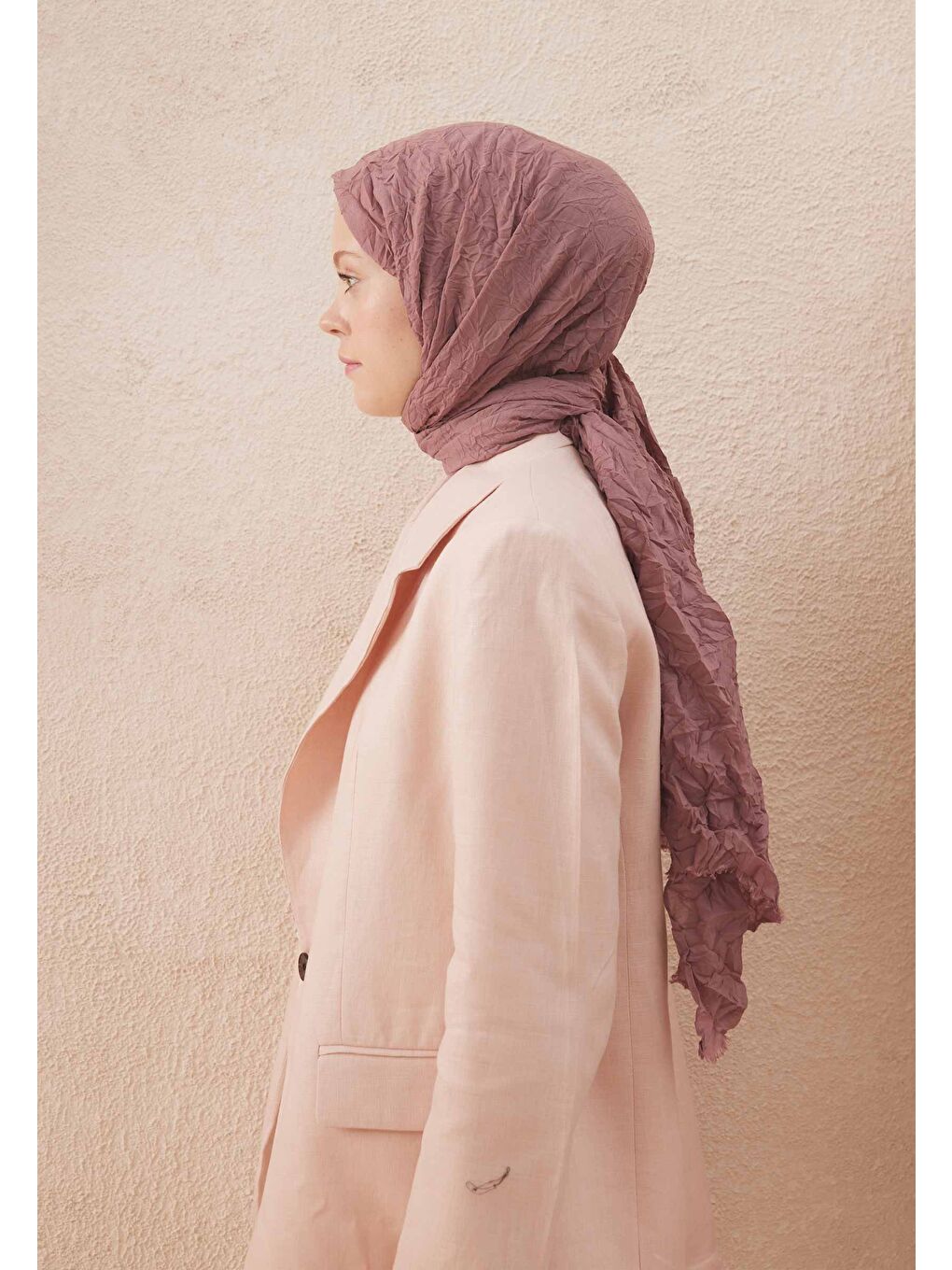 Vual Crash Şal Gül Pembe-3
