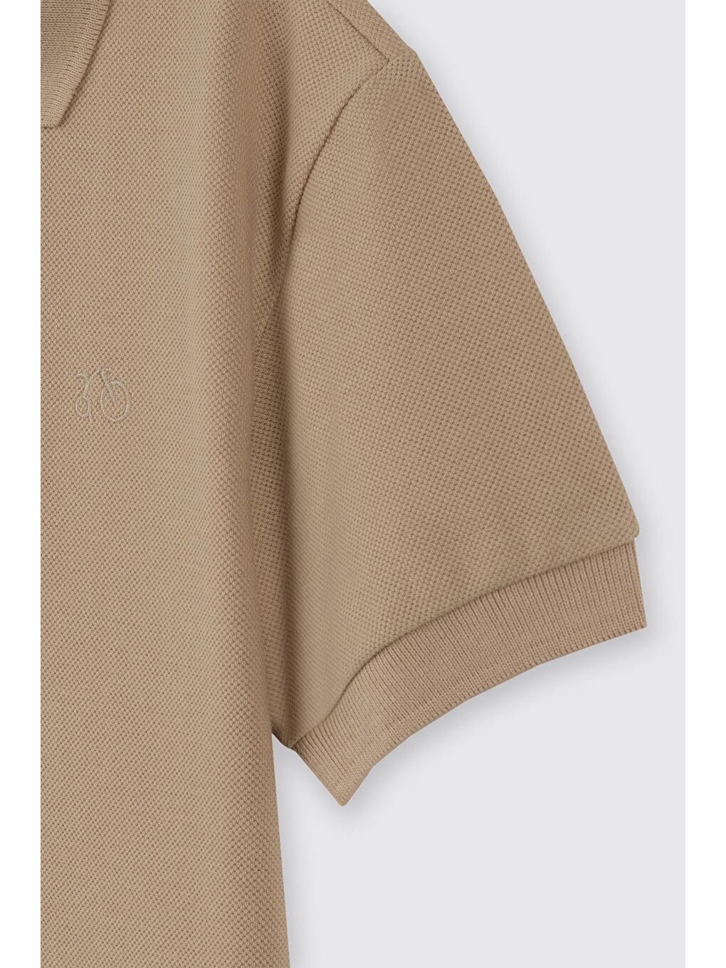 Erkek Çocuk Yakalı Kısa Kollu T-Shirt Bej-2