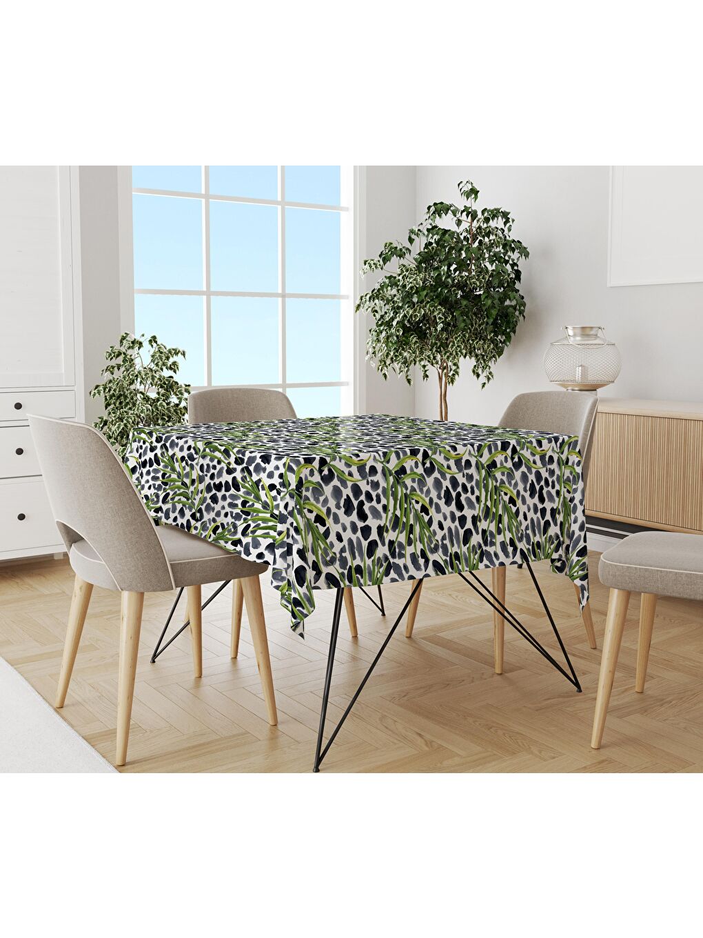 Karışık Zeytin Desenli Masa Örtüsü Renkli