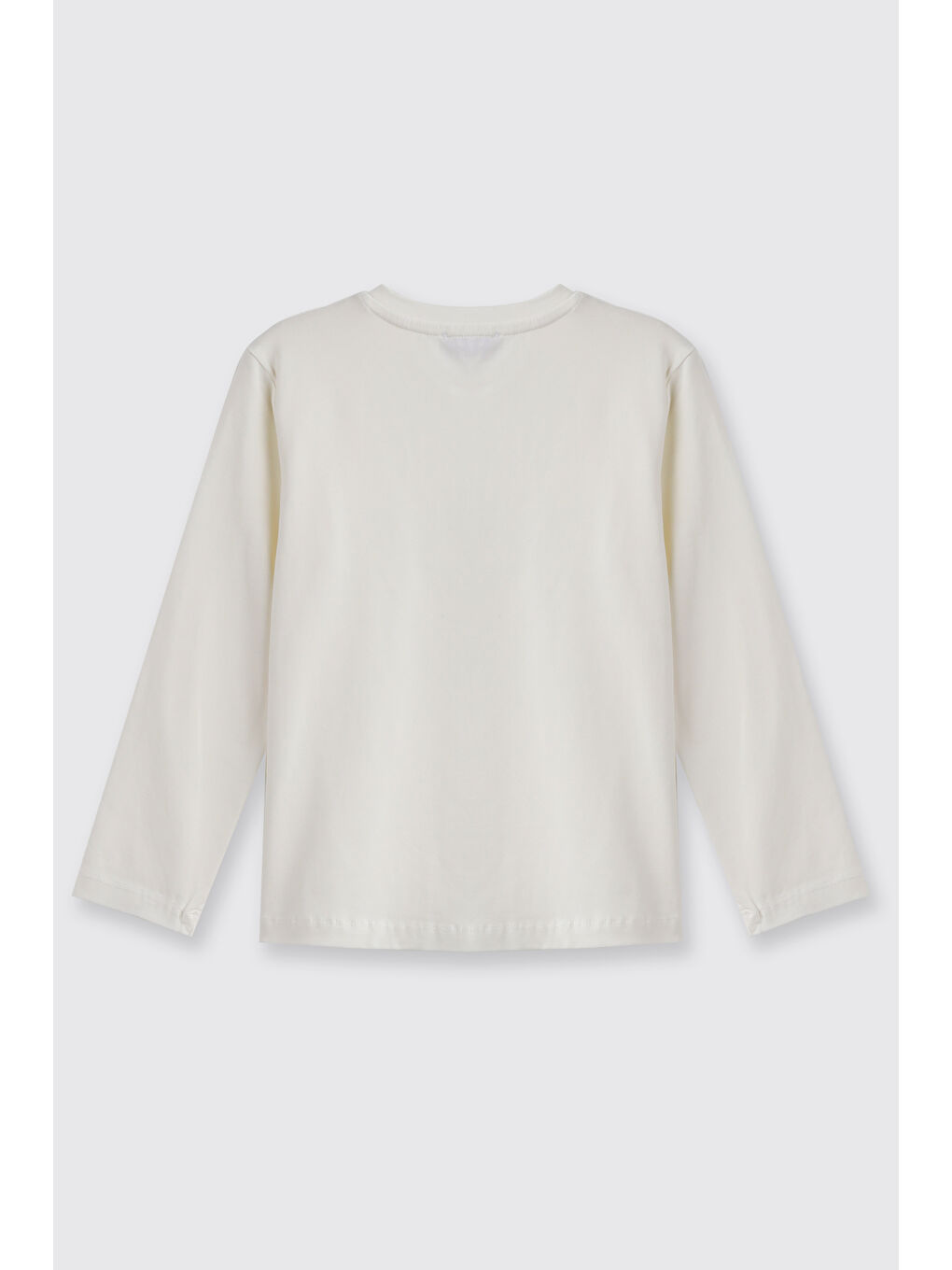 Beyaz Kız Çocuk Uzun Kollu T-Shırt-2