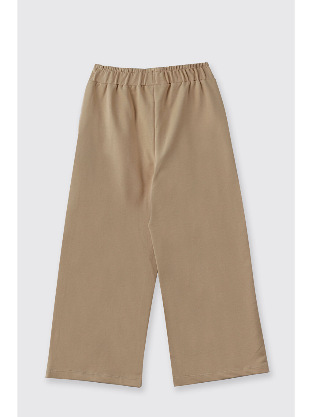 Bej Kız Çocuk Beli Lastikli Eşofman Altı Siyah-1