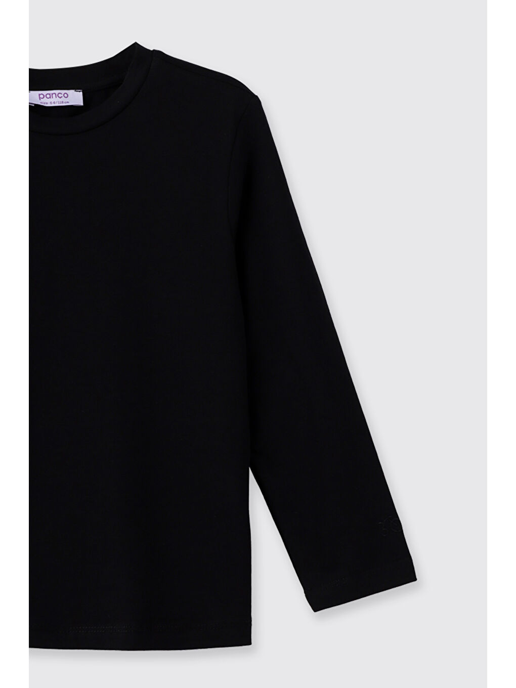 Siyah Kız Çocuk Uzun Kollu T-Shırt-3