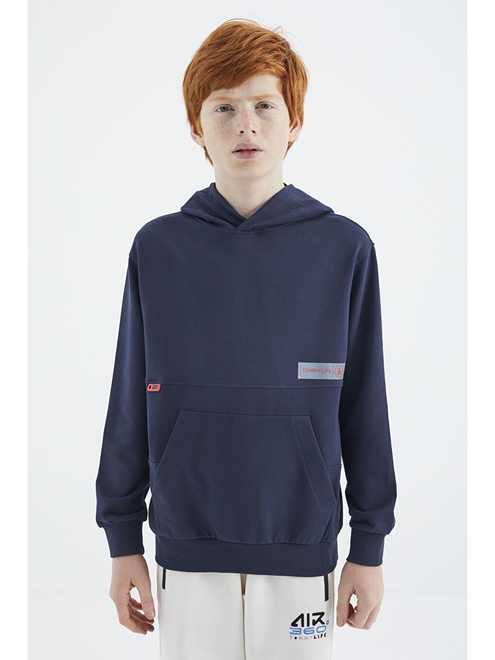 TOMMYLIFE İndigo Standart Kalıp Erkek Çocuk Sweatshirt - 11179