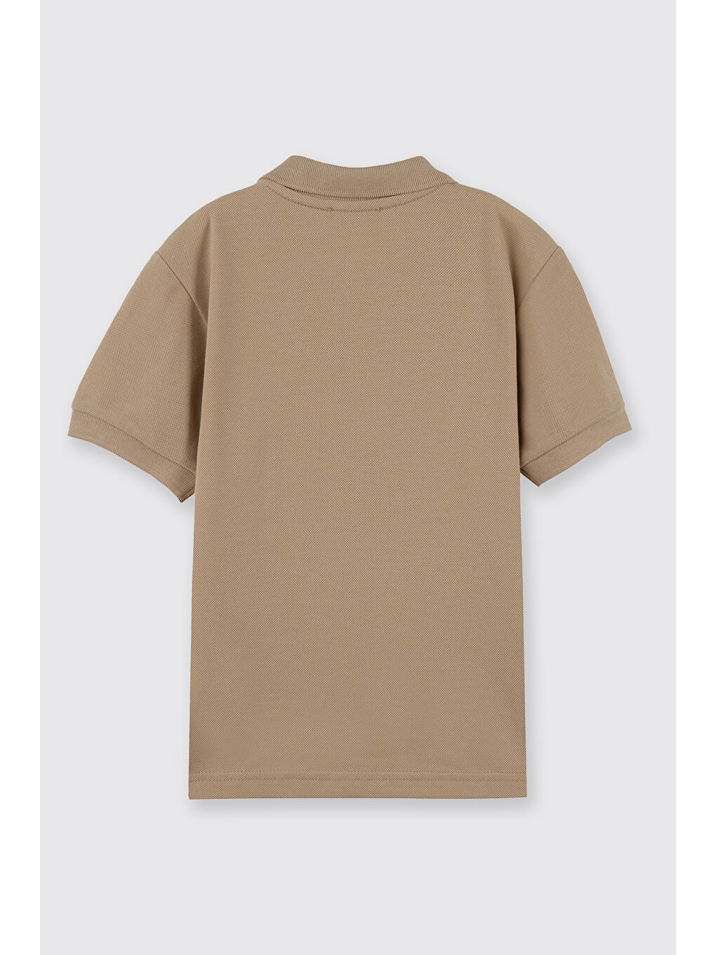 Erkek Çocuk Yakalı Kısa Kollu T-Shirt Bej-1