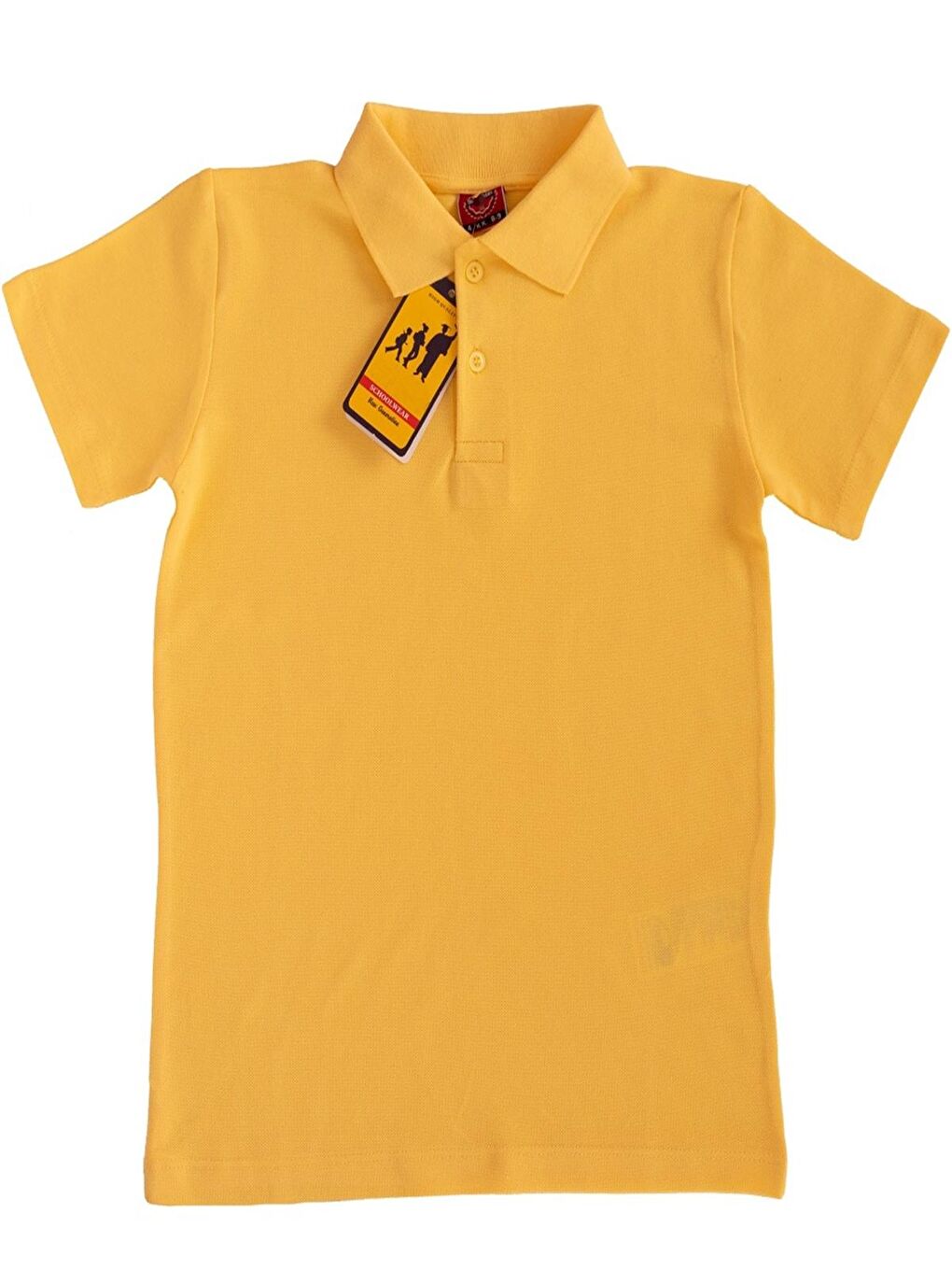 Sarı Kız Çocuk Okul Tarz %100 Pamuk T-Shirt - 5-17 Yaş AG001