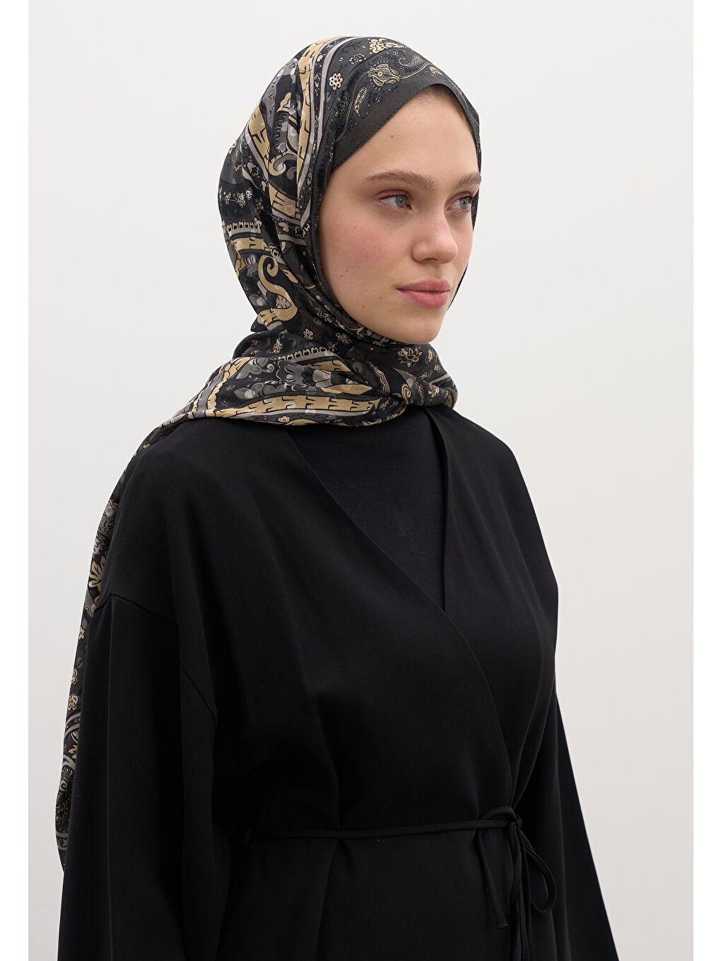 Panthea Desen Şal Antrasit