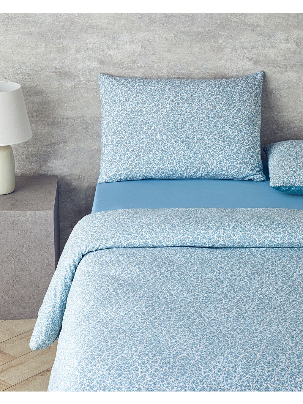 Blossom Garden Çift Taraflı Kolay Ütülenir Çift Kişilik Nevresim Takımı 200x220 cm Mavi-2