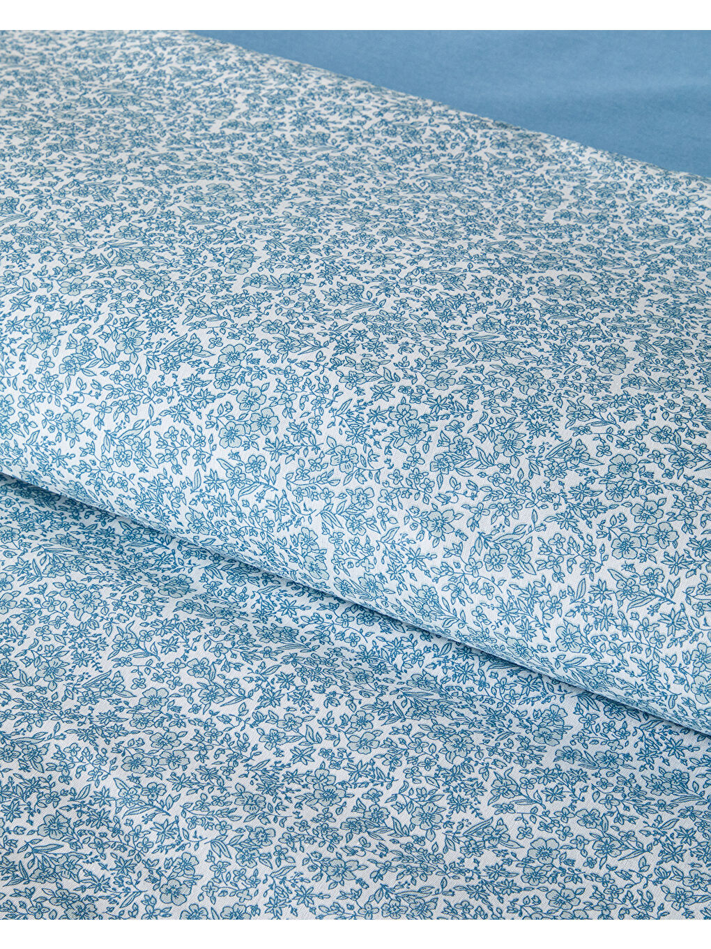 Blossom Garden Çift Taraflı Kolay Ütülenir Çift Kişilik Nevresim Takımı 200x220 cm Mavi-4