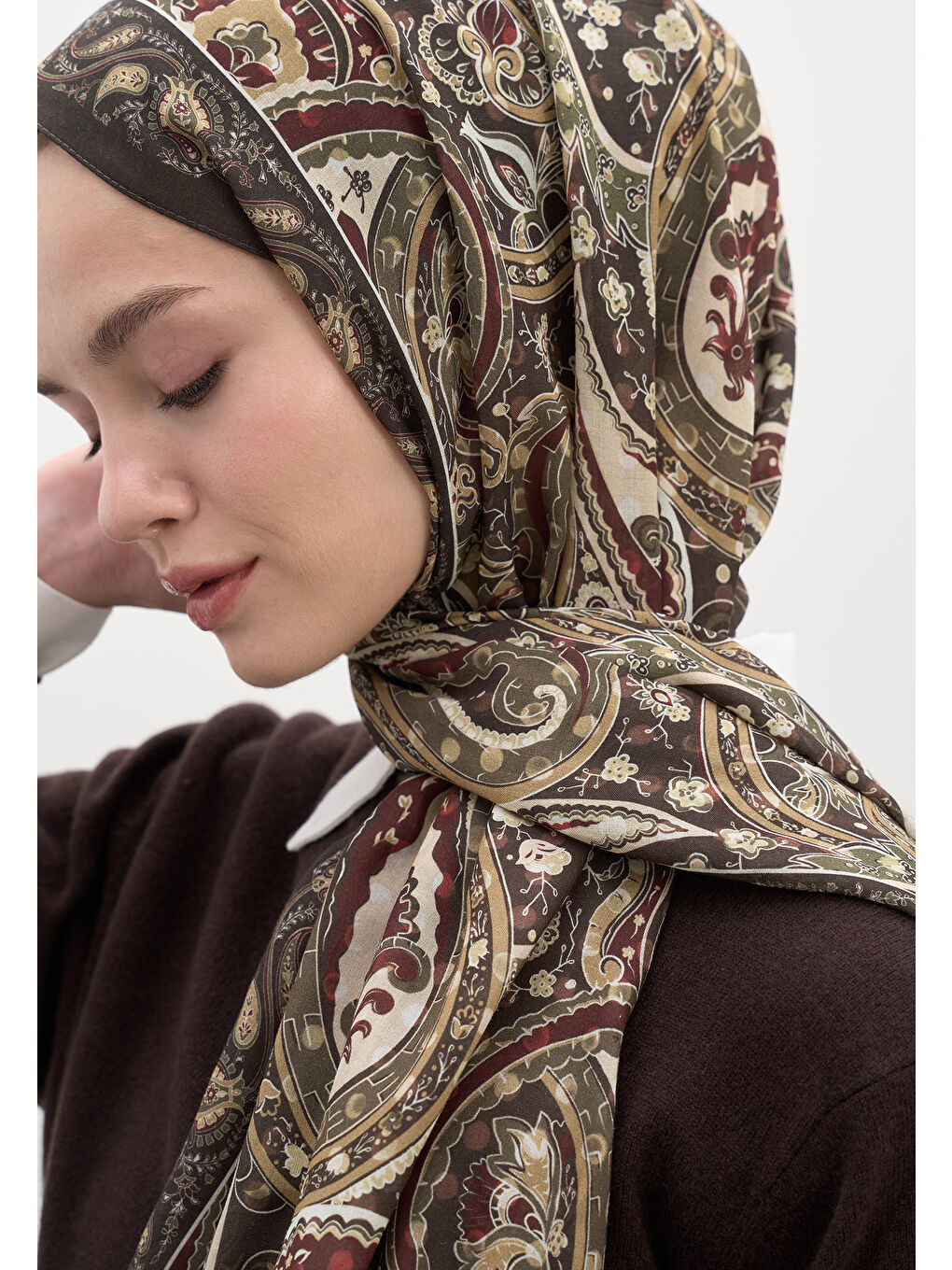 Panthea Desen Şal Haki-3