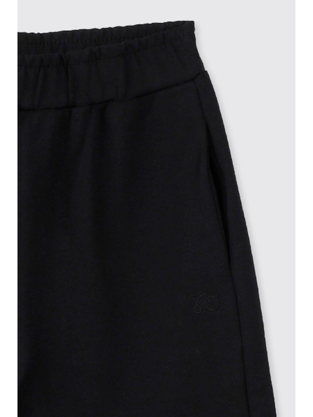 Siyah Kız Çocuk Beli Lastikli  Eşofman Altı-2