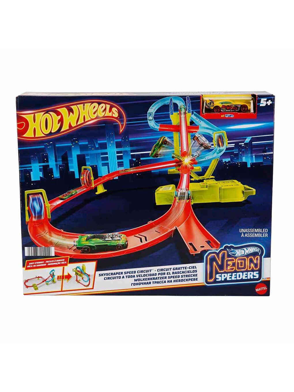 Hot Wheels Renksiz Hot Wheels Neon Yarışlar Çoklu Yarış Heyecanı Pist Seti - 2