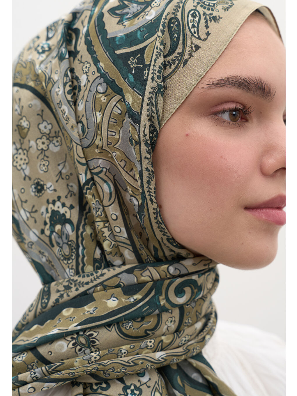 Bej Panthea Desen Şal Kum-3