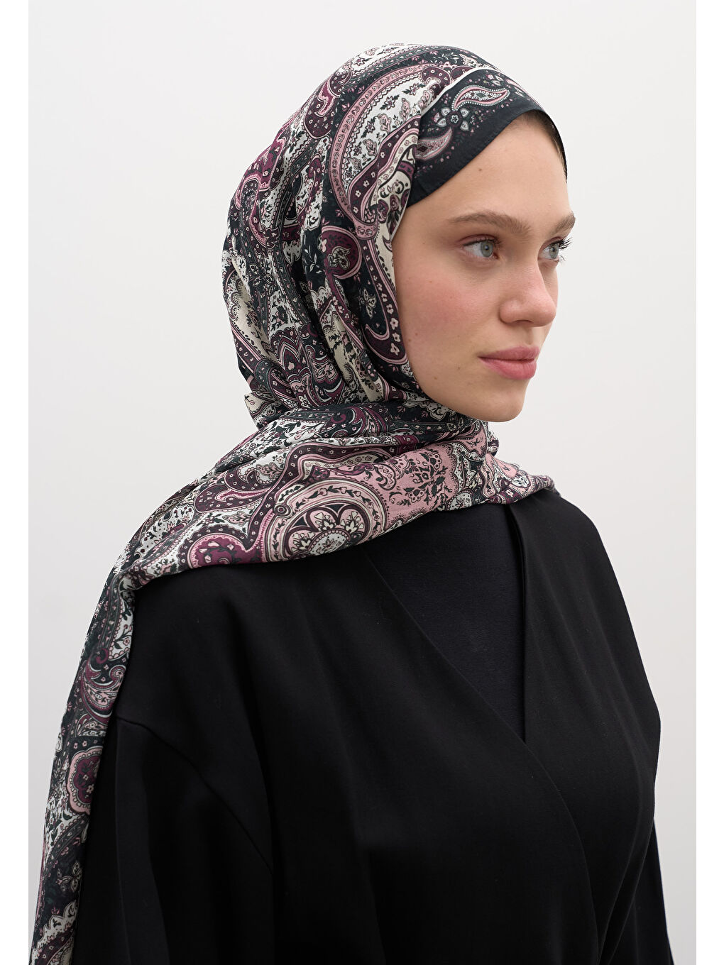 Avery Desen Şal Antrasit-3