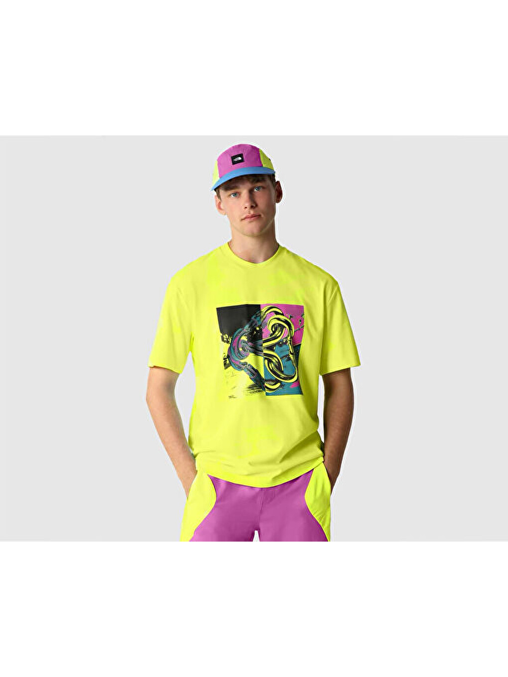 M Graphic T-shirt Erkek Günlük Tişört Nf0a823y8nt1 Yeşil-3