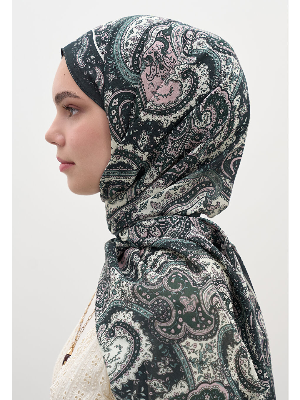 Avery Desen Şal Koyu Yeşil-2