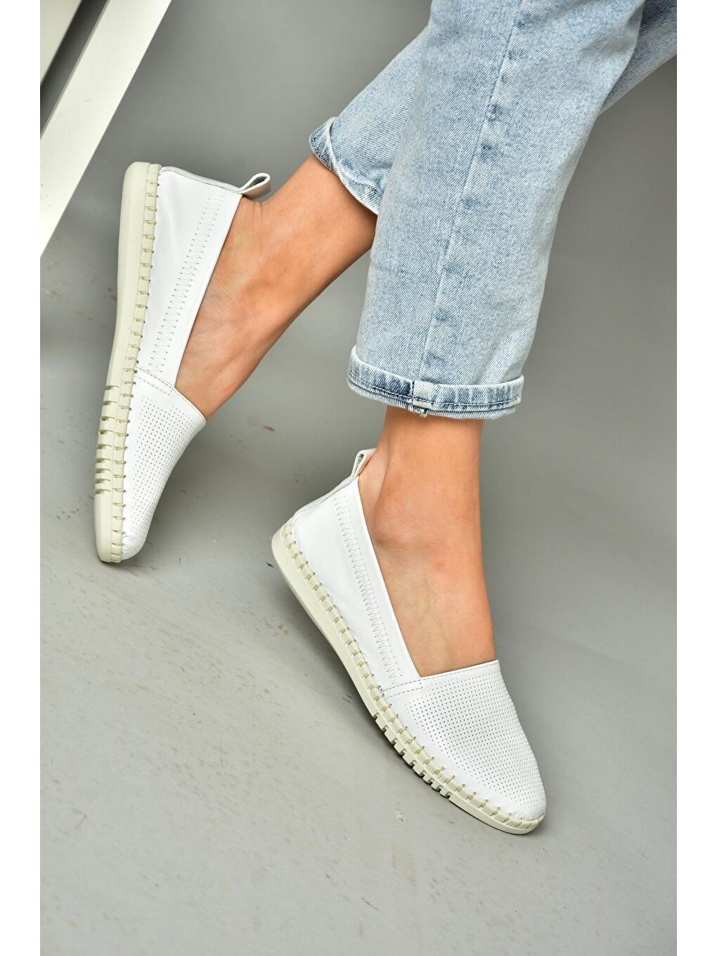 P5550315 Beyaz Kadın Ayakkabı-1