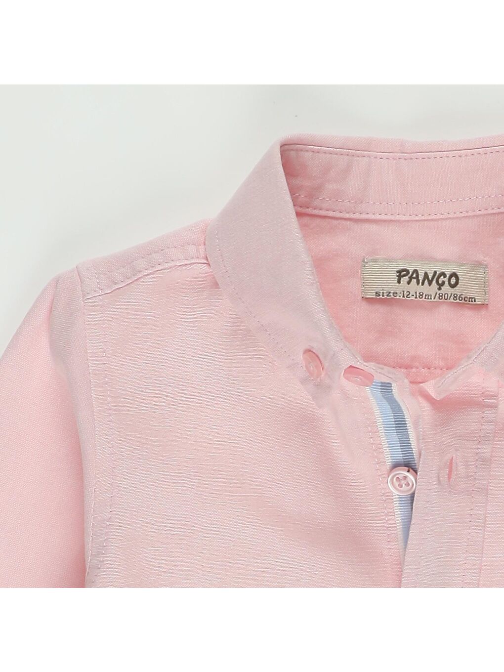 Panço Pembe Erkek Çocuk  Basic Oxford Gömlek - 6