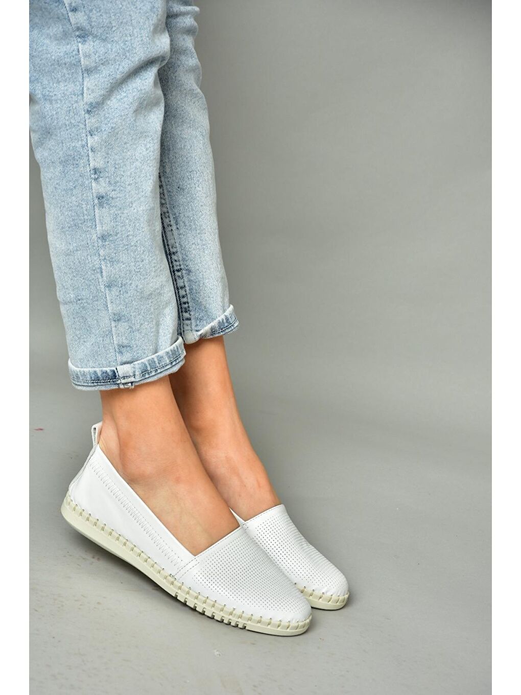 P5550315 Beyaz Kadın Ayakkabı-2