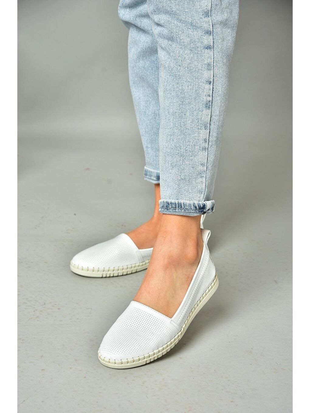 P5550315 Beyaz Kadın Ayakkabı-3