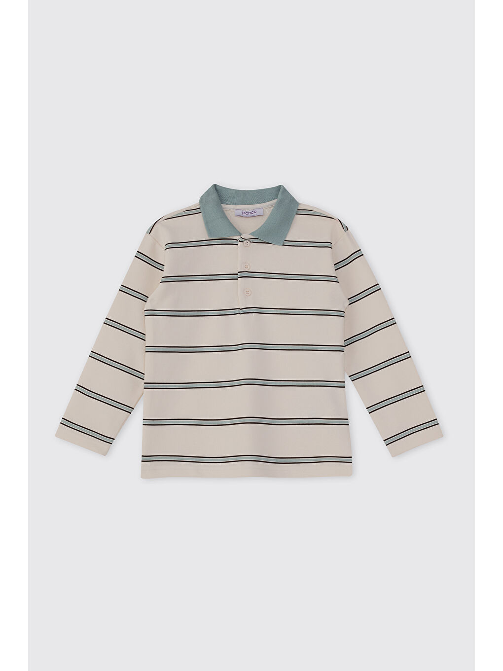 Erkek Çocuk Çizgili Ekru Sweatshirt