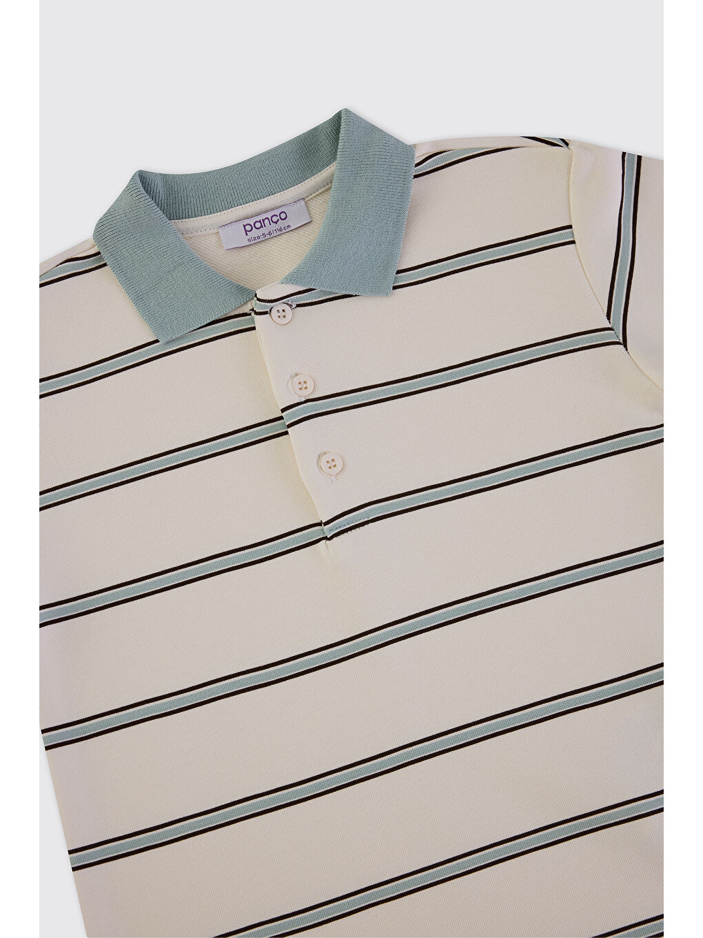 Erkek Çocuk Çizgili Ekru Sweatshirt-2