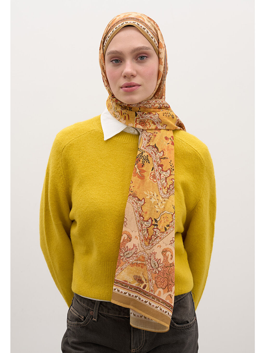 Kahverengi Arıane Desen Şal Kiremit-1