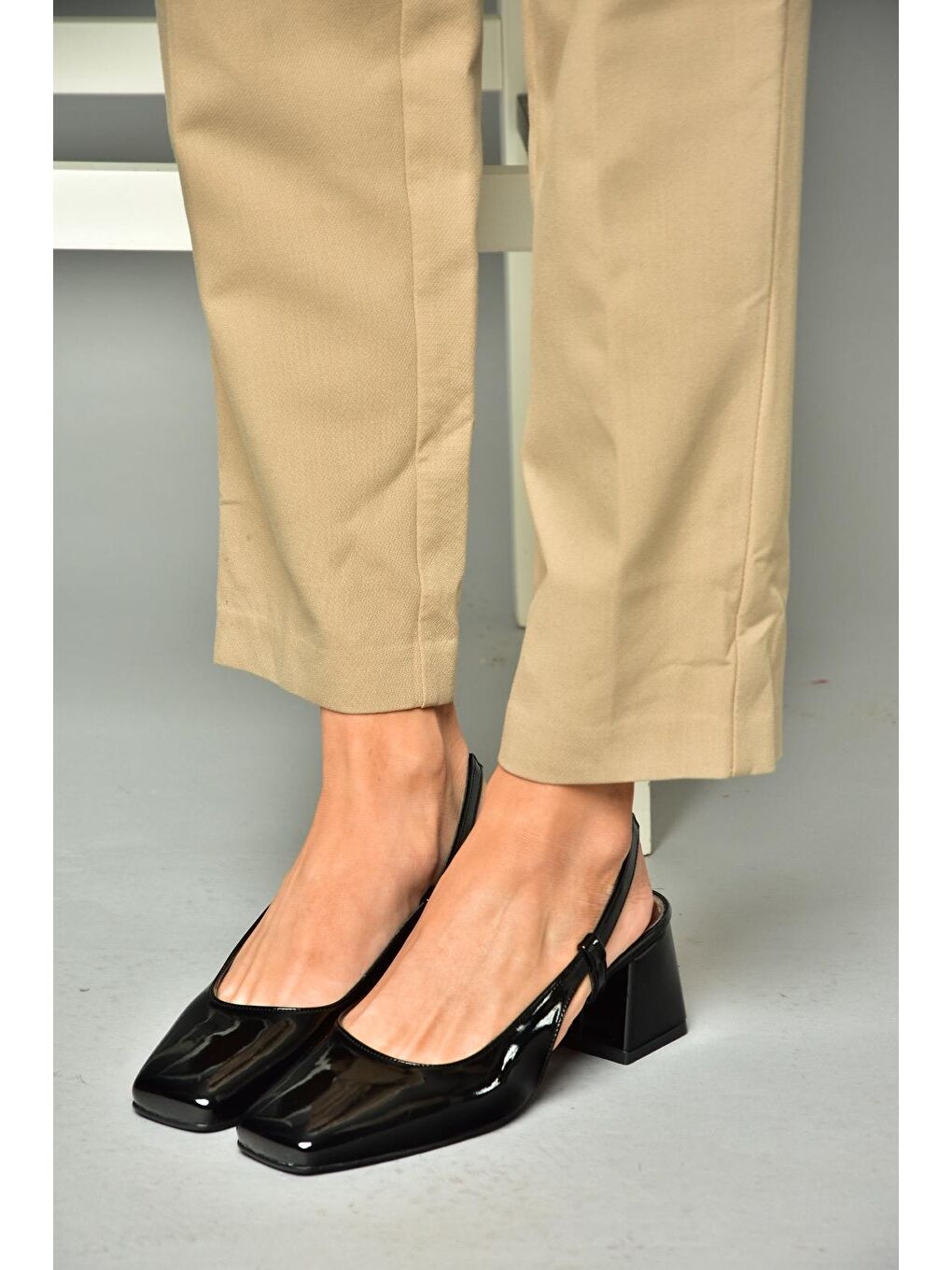 S8158792 Siyah Kadın Topuklu Ayakkabı-6