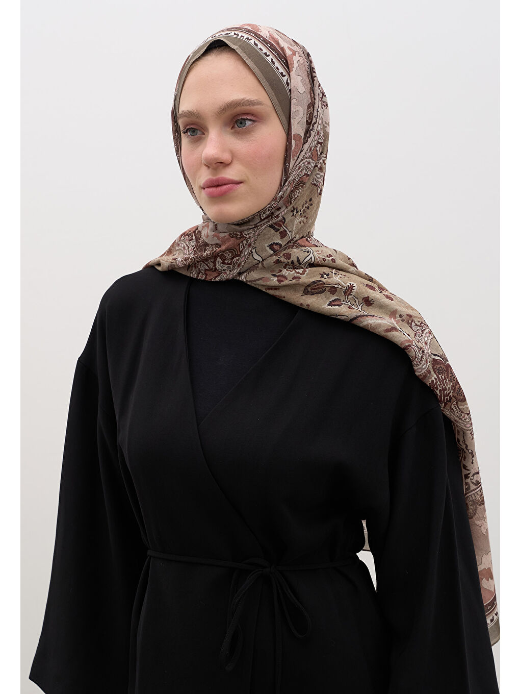 Arıane Desen Şal Haki-1