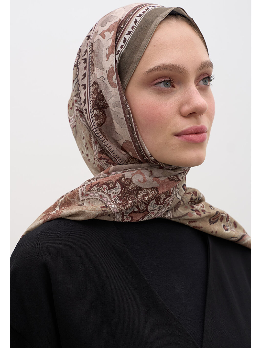 Arıane Desen Şal Haki-2