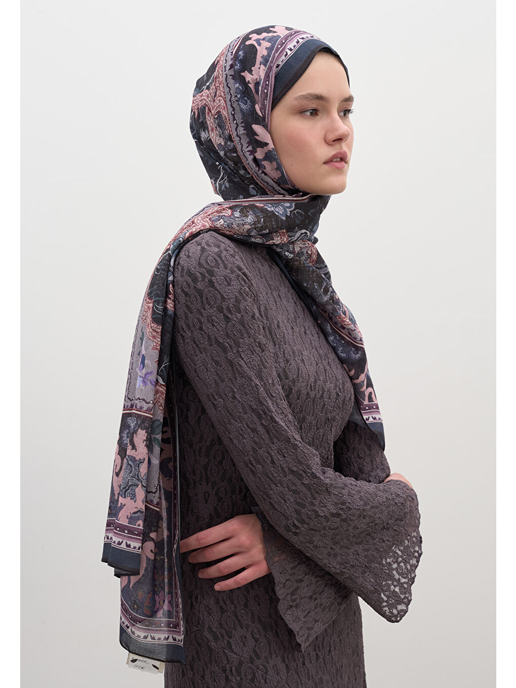 Arıane Desen Şal Mor
