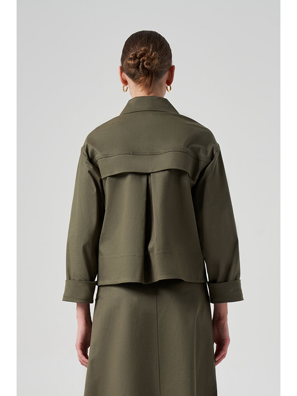 Çıtçıtlı Kısa Ceket 6025 Haki-2