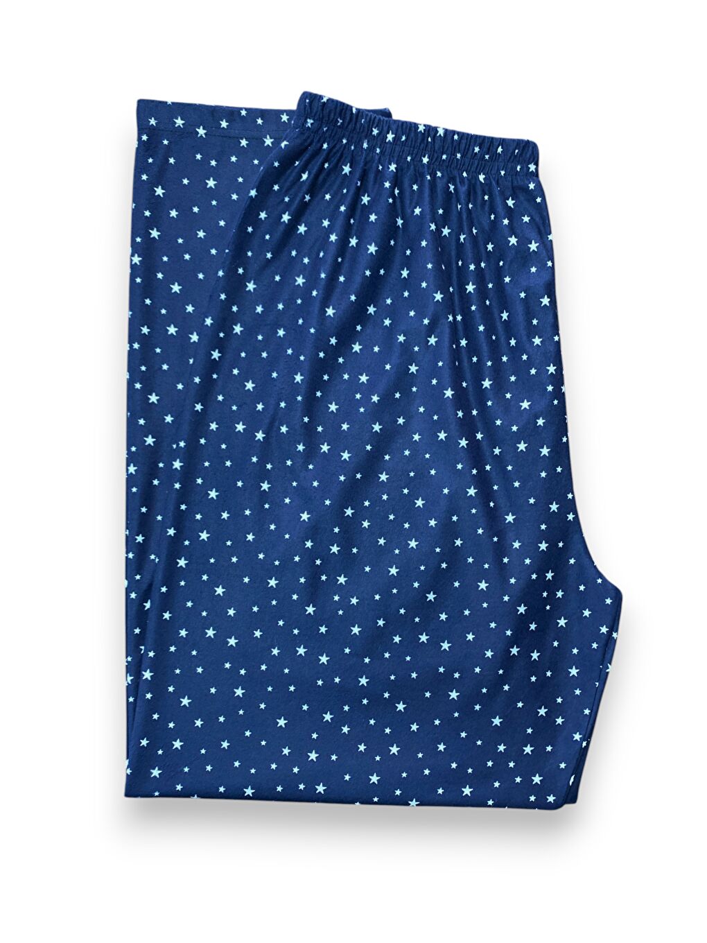 Kadın Lacivert Desenli Süet Yüksek Kaliteli Yumuşak Kışlık Büyük Beden Pijama Altı-1