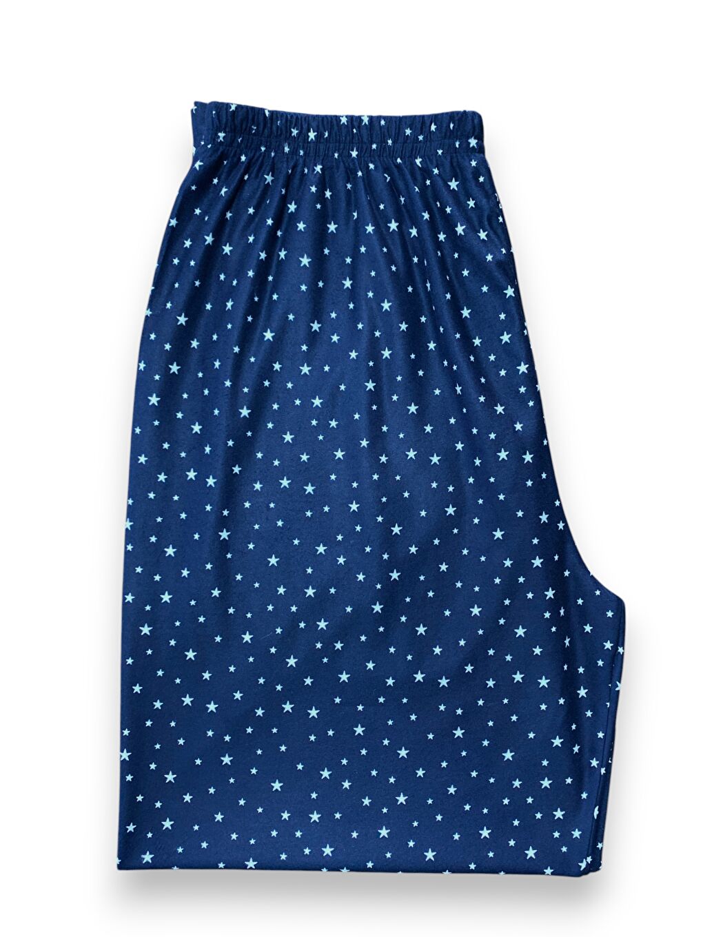 Kadın Lacivert Desenli Süet Yüksek Kaliteli Yumuşak Kışlık Büyük Beden Pijama Altı-2