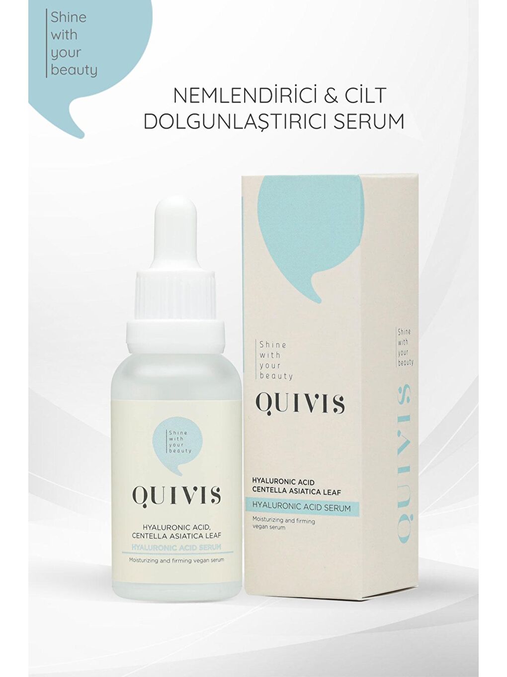 quivis Renksiz Yaşlanma Karşıtı, Nemlendirici ve Cilt Dolgunlaştırıcı Bariyer Hyaluronik Serum 30 ML