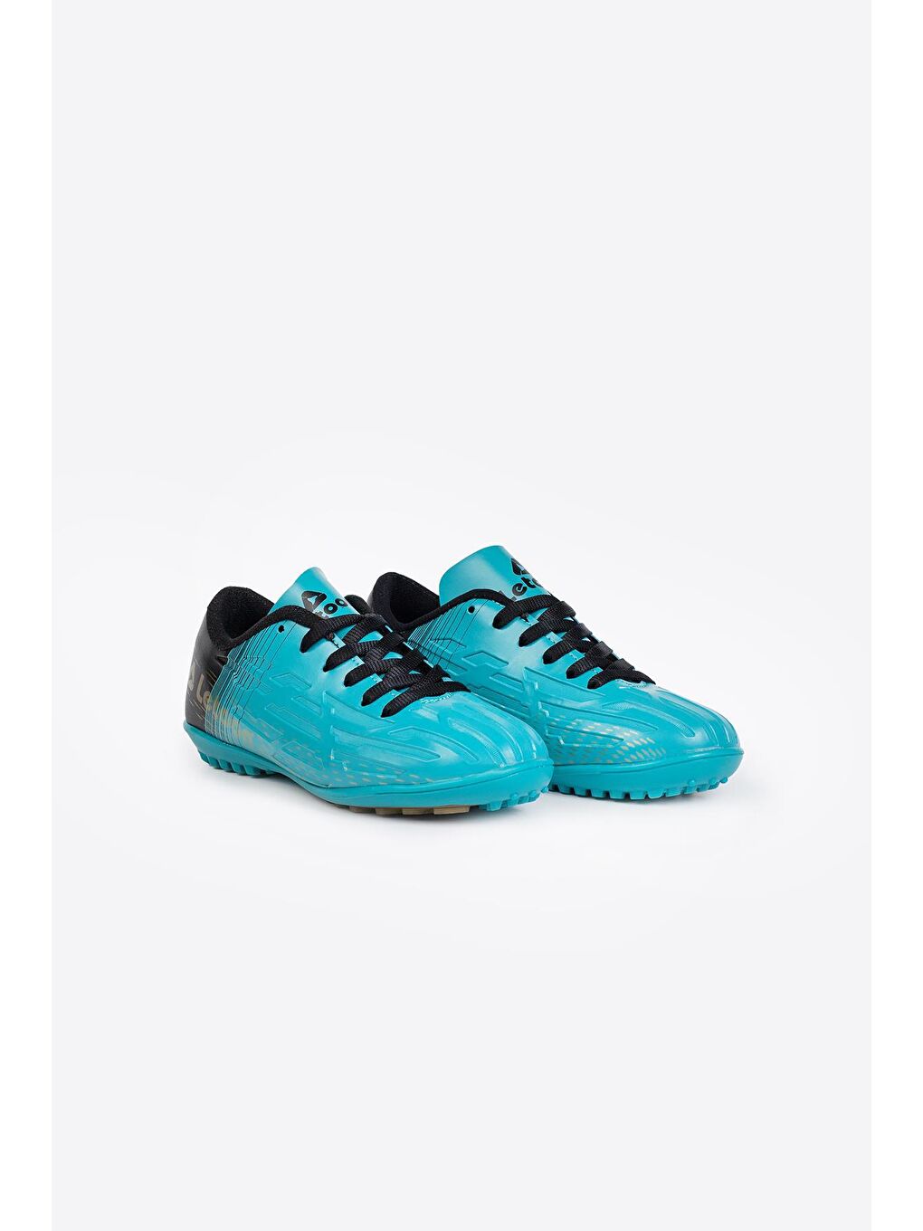 Mavi Yuvarlak Burunlu Bağcıklı Baskılı Erkek Çocuk Krampon Ayakkabı