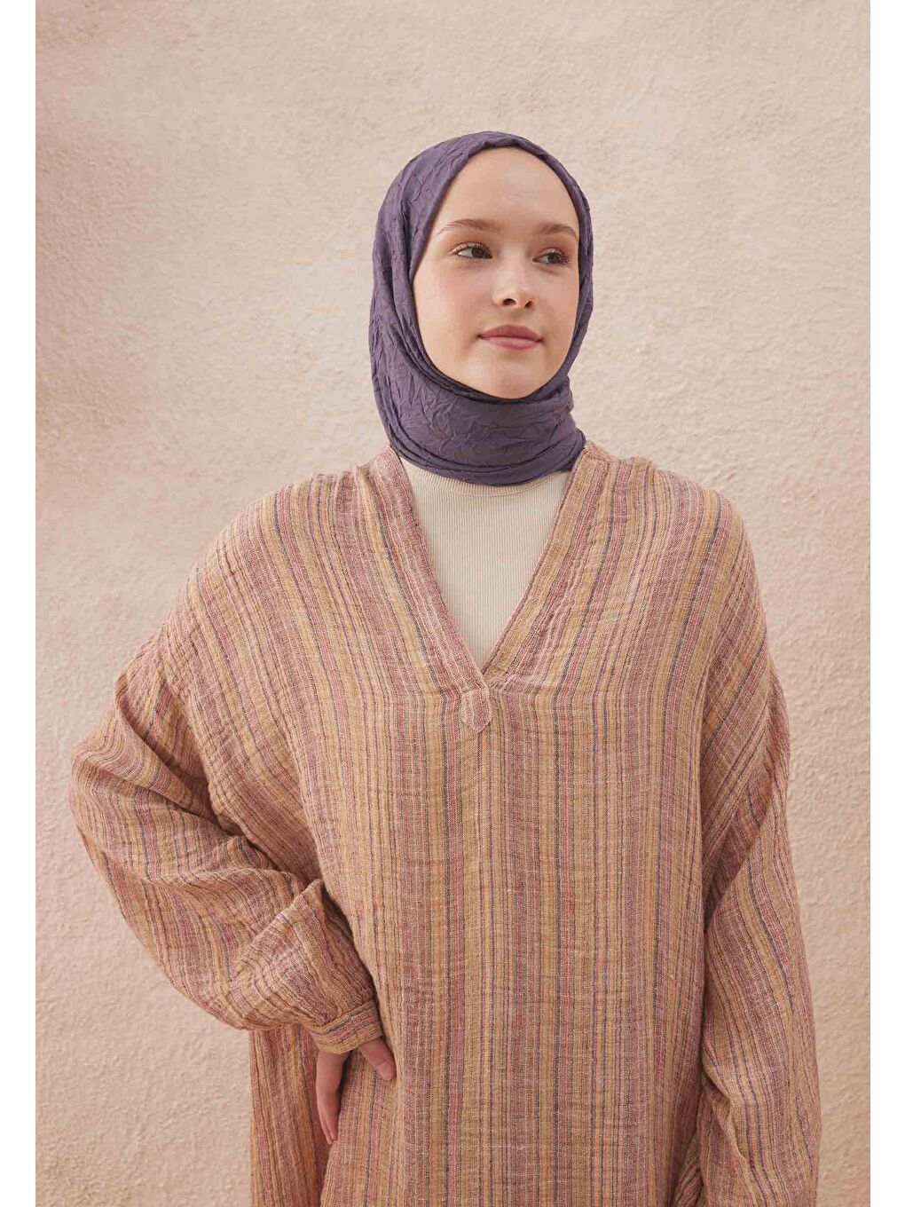 Lila Vual Crash Şal Lavanta-2