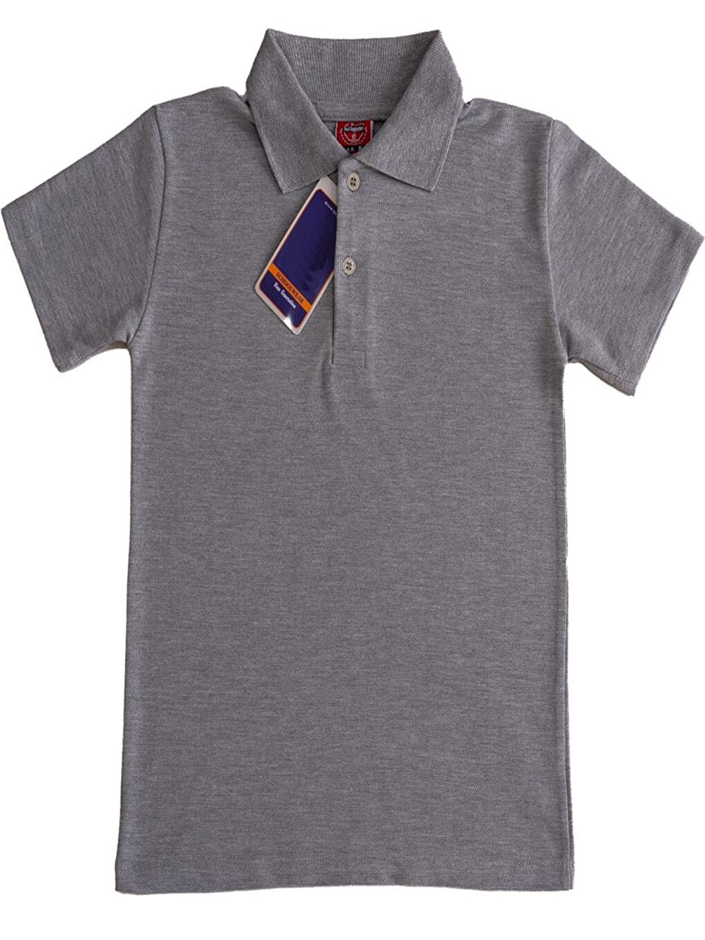 Gri Kız Çocuk Okul Tarz %100 Pamuk T-Shirt - 5-17 Yaş AG001