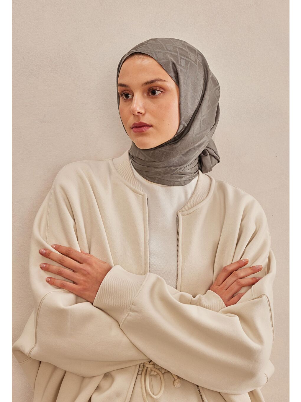 Porto Jakarlı Şal Köz Grisi-2