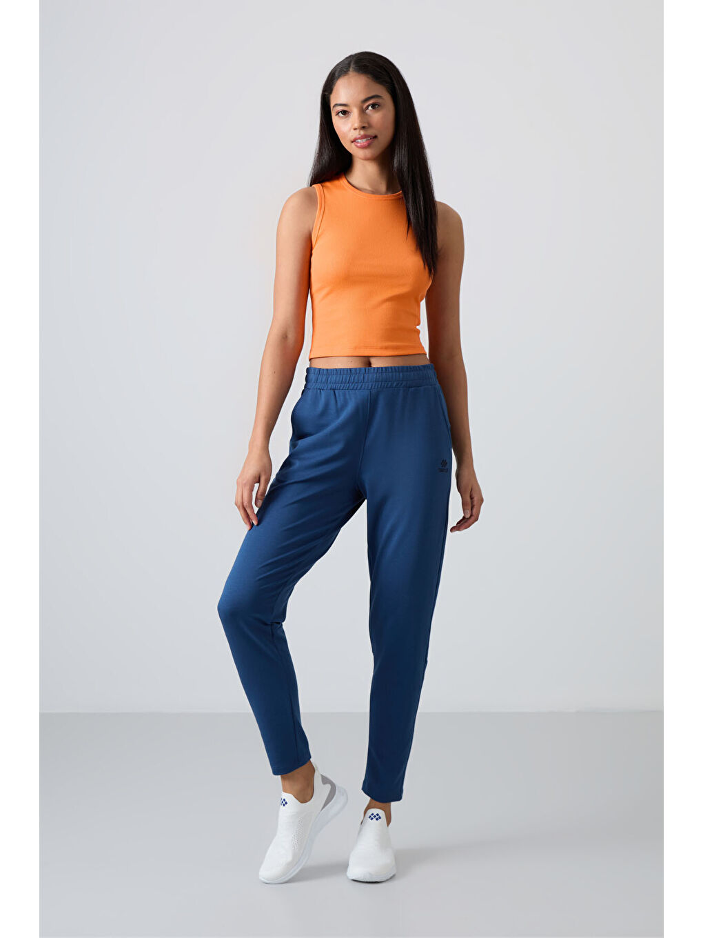 Mavi Parlament Fermuar Paçalı Cepli Rahat Form Kadın Eşofman Alt - 94246-1