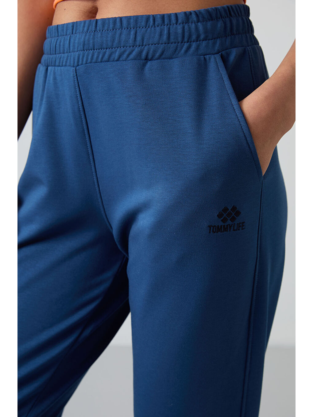 Mavi Parlament Fermuar Paçalı Cepli Rahat Form Kadın Eşofman Alt - 94246-2