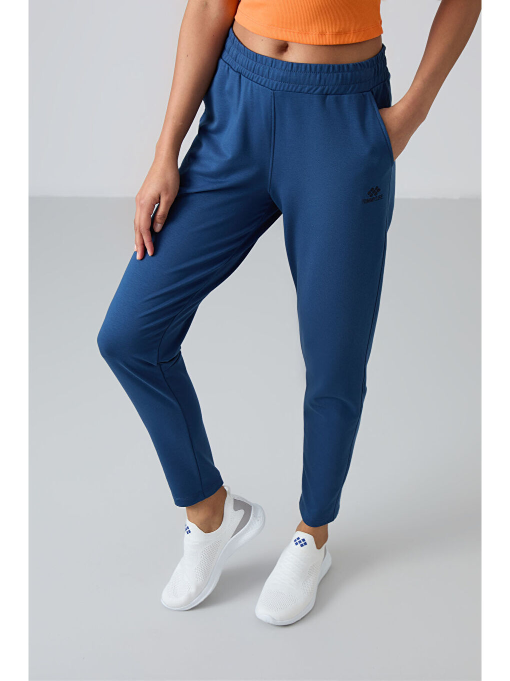 Mavi Parlament Fermuar Paçalı Cepli Rahat Form Kadın Eşofman Alt - 94246-3