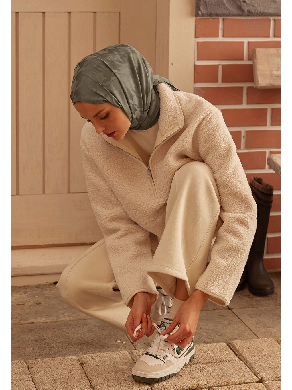 Kazayağı Jakarlı Şal Köz Grisi