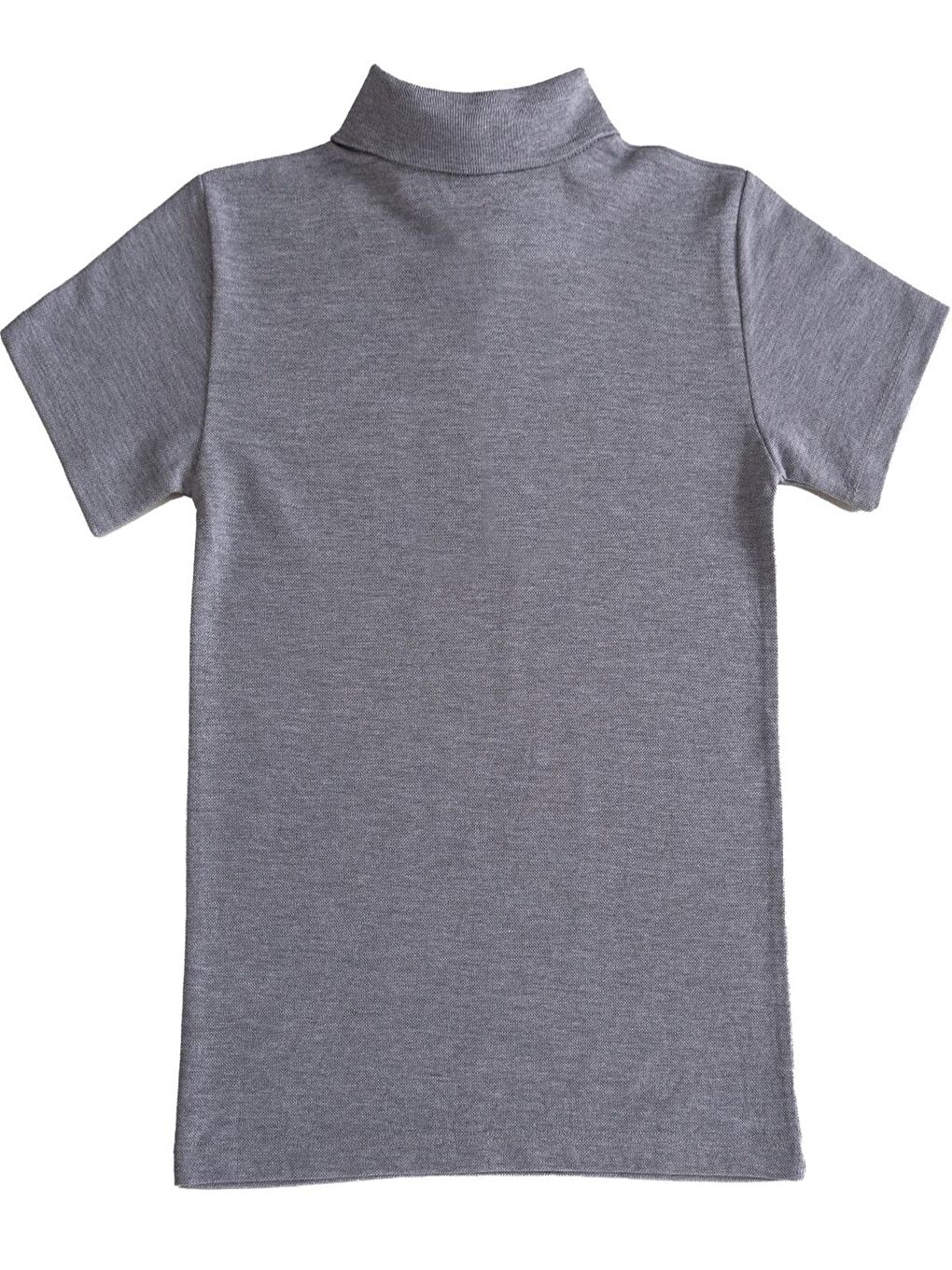 Gri Kız Çocuk Okul Tarz %100 Pamuk T-Shirt - 5-17 Yaş AG001-4