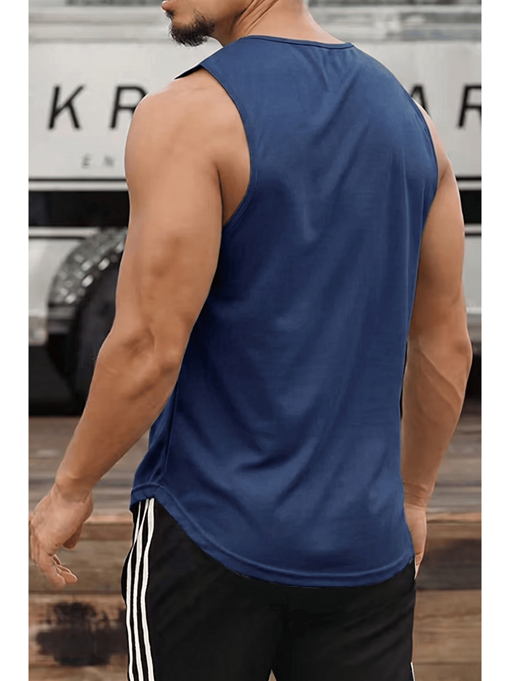 Lacivert Erkek Sporcu Atleti Sıfır Kol Tişört Fitness Gym Antrenman Tişörtü Ter Tutmayan Atlet SIFIRKOL-2026-2