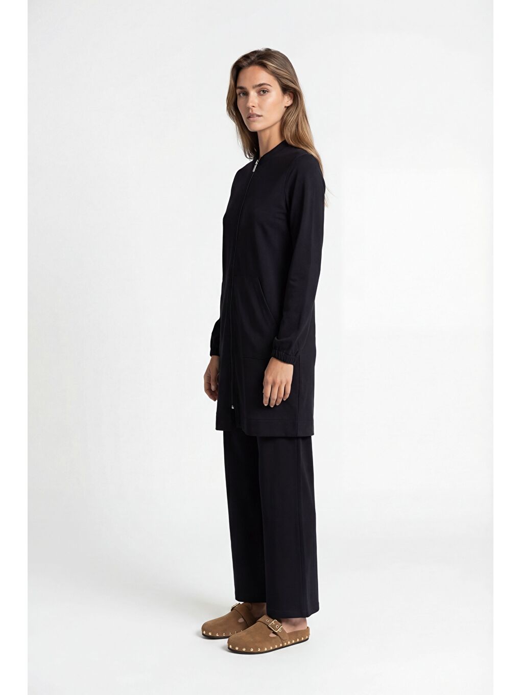 Siyah-Pis Dikişli Eşofman Takımı-1